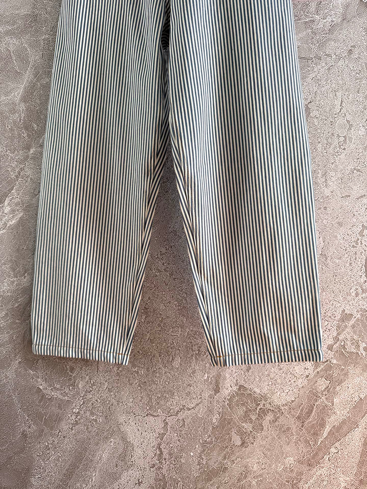 Prada Striped Pants Blue mix White Cotton
