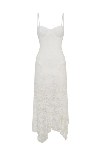 Darling Girl Midi Dress White