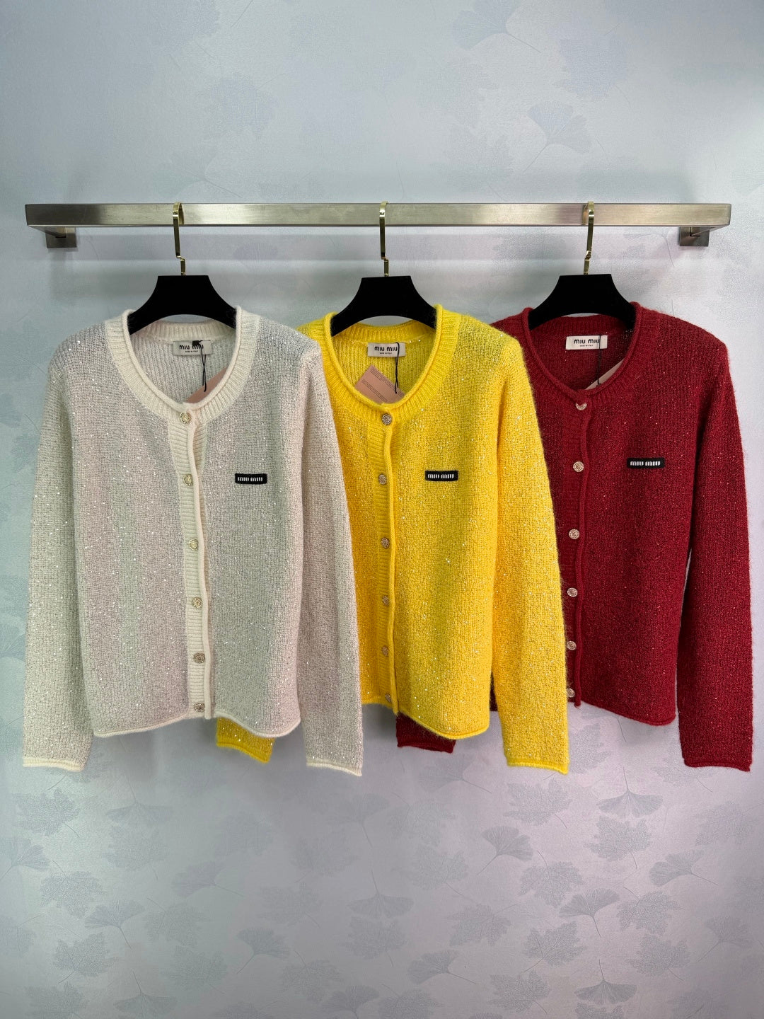 Miu 26s Knit Cardigan Wool Silk 345191