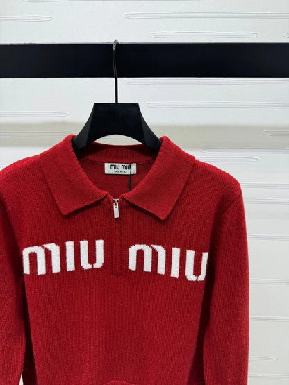 MIUMIU POLO KNIT SWEATER STYLE 749