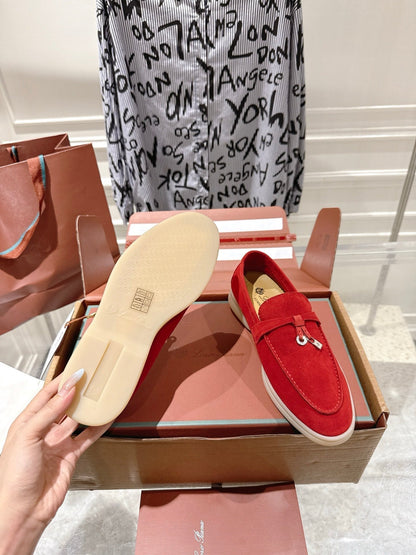 LP Summer Charms Walk Loafers Red Suede 565850
