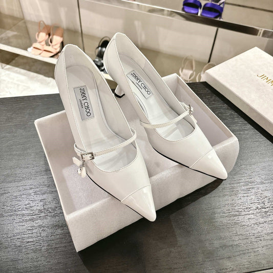 Jimmy Choo Aren Pump 65 White Cowhide 597666