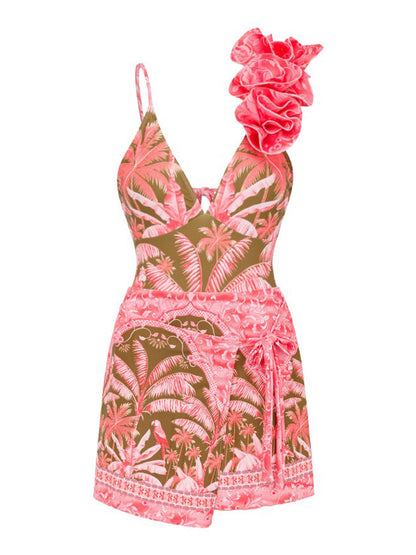 Aurelia Printed Sexy Swimsuit Set