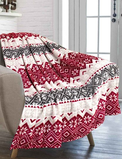 Soft Christmas Reindeer Warm Throw Blanket
