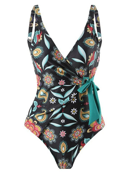 Mary Chiffon Printed Swimsuit Set