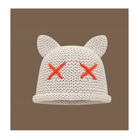 Thick Needle Cat Ear Knitted Hat