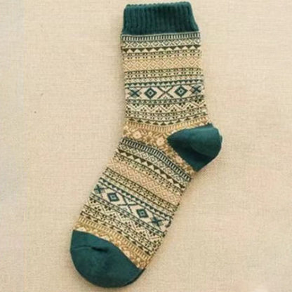 Vintage Casual Thicken Warm Crew Socks