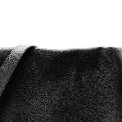 Grained Calfskin Medium Jennifer Crossbody Bag Black