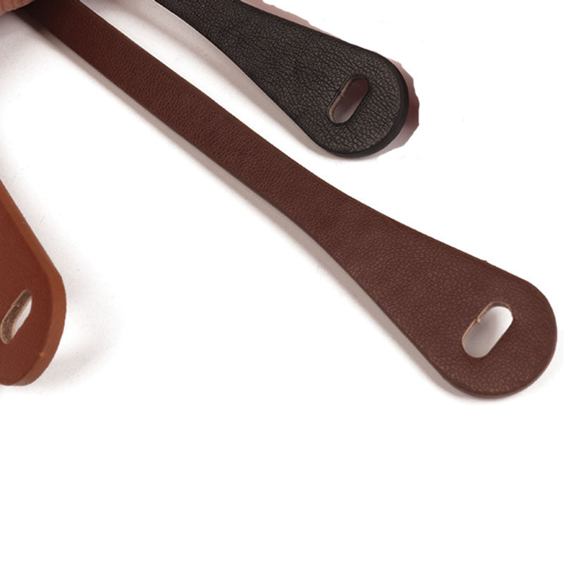 Trendy Solid Color Skinny Leather Belt