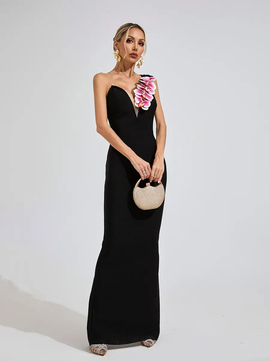 IIaria Floral Cross Shoulder Maxi Dress