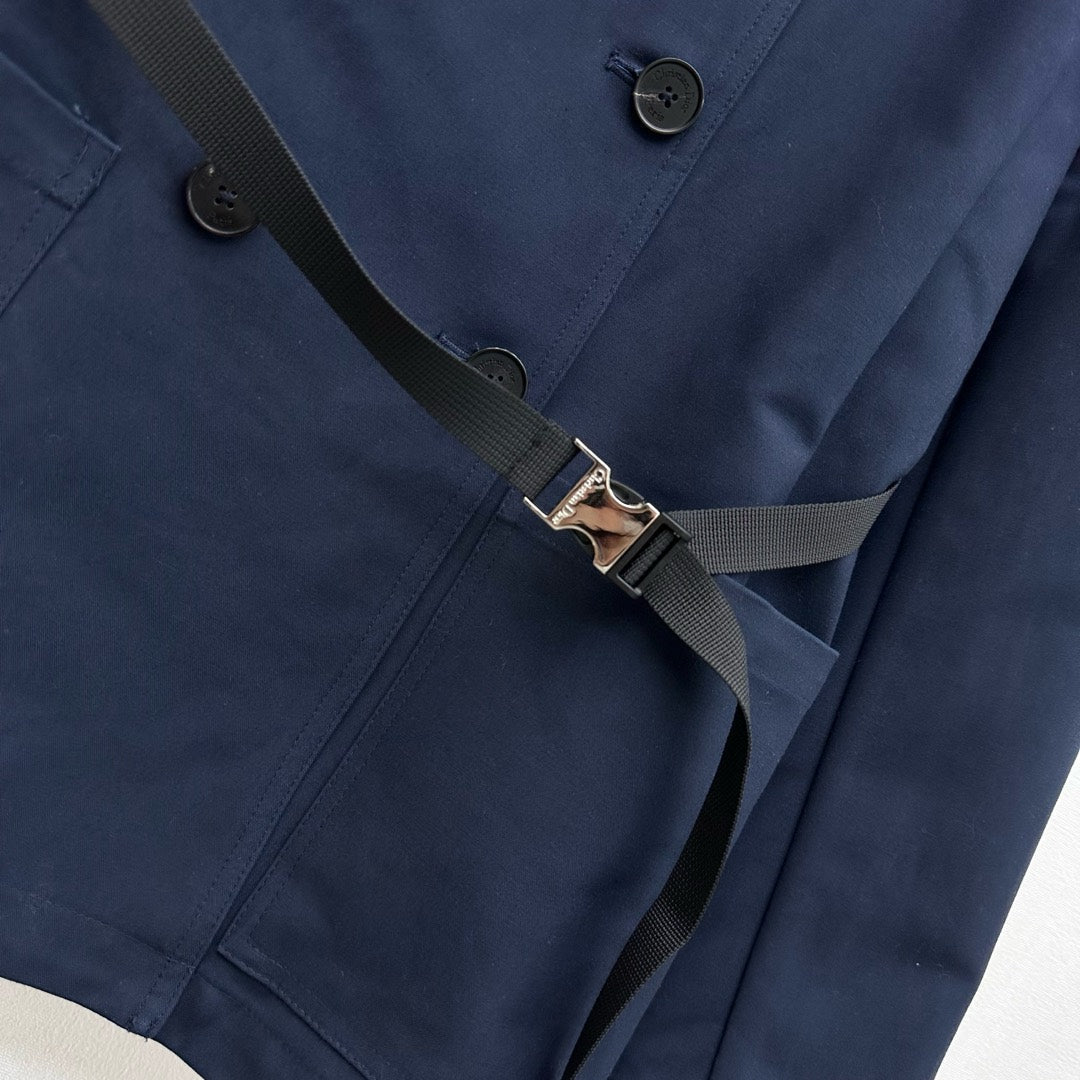 CD 26s Trench Coat Dark Blue Cotton 349778