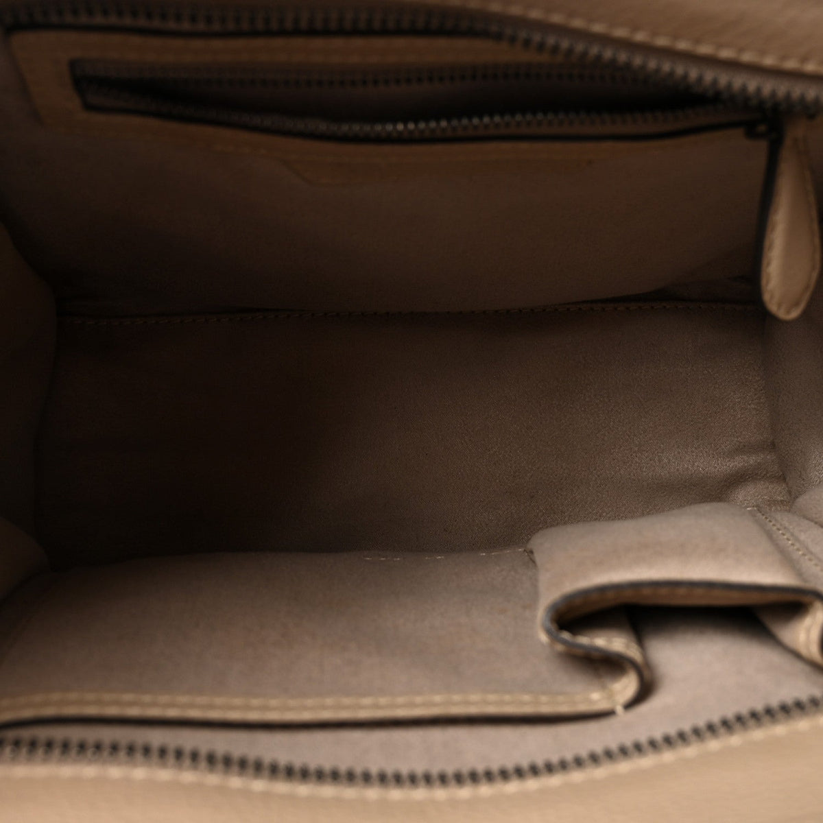 Drummed Calfskin Micro Luggage Dune