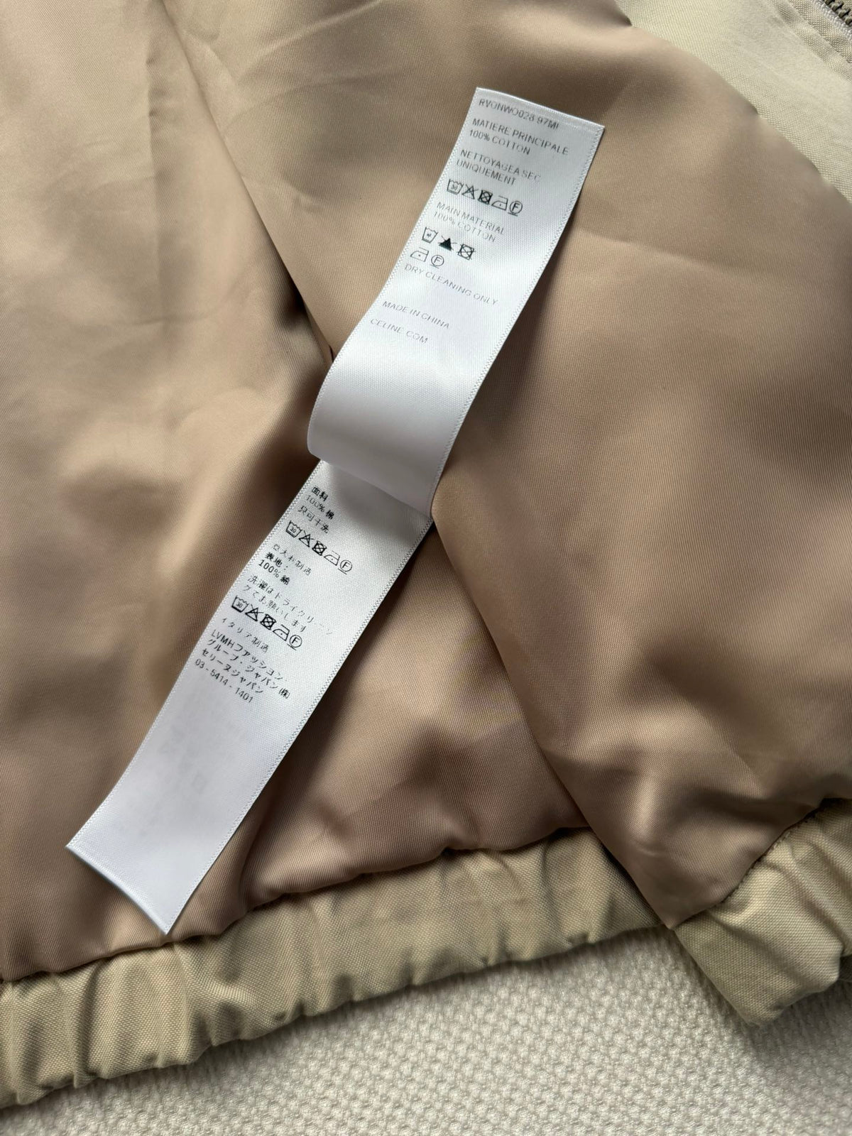 Celine 26ss Khaki Hooded Trench Coat in Cotton