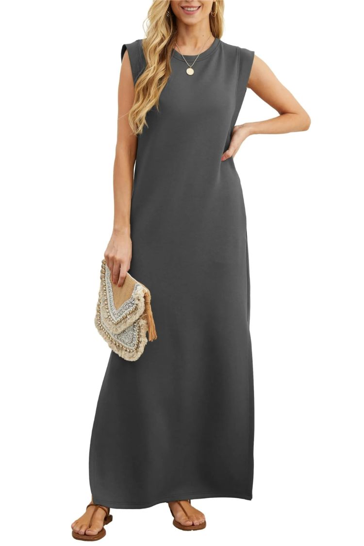 Women's Casual Loose Split Wrinkle-Free Maxi Dress