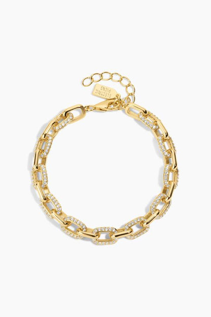 Fully diamond Cuban chain bracelet