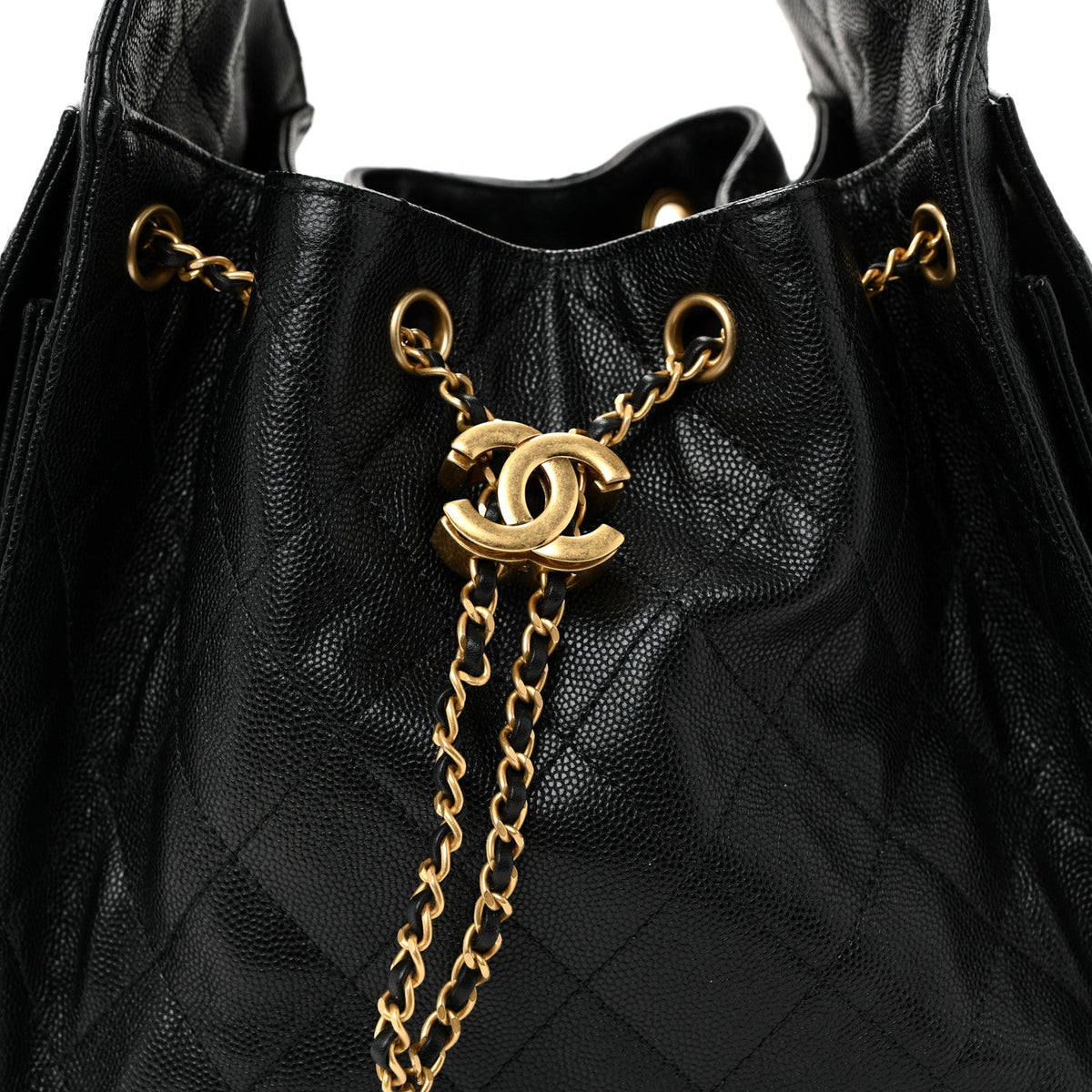 Caviar Quilted Small Chanel 25 Handbag Black