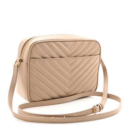 Calfskin Matelasse Monogram Lou Camera Bag Dark Beige