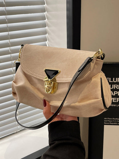 Solid Color Split-Joint Crossbody Bags