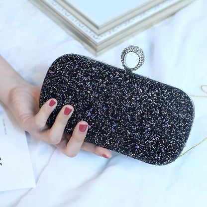 Sequined Ring Handbag Clutch Bag