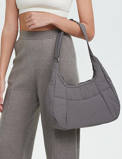 Casual Puffer Crescent Shoulder Crossbody Bag