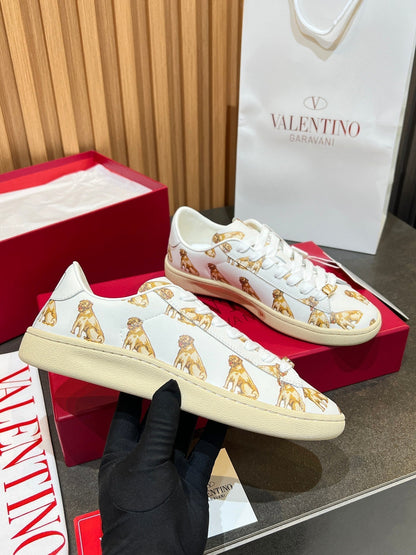 VT 25S Casual Sneakers White Yellow Cowhide 563089