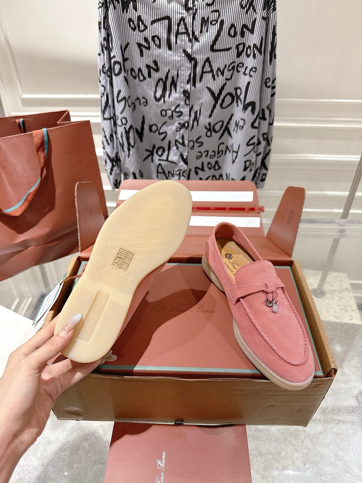 LP Summer Charms Walk Loafers Pink Suede 565847