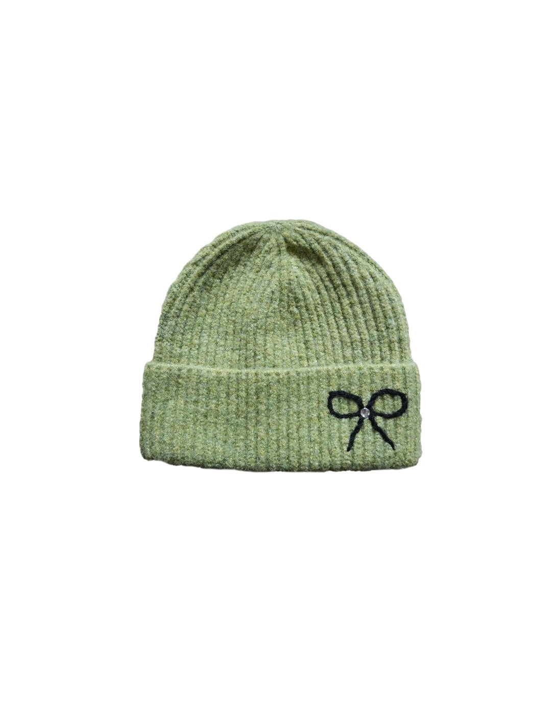 Haila - Knitted Beanie with Butterfly Embroidery