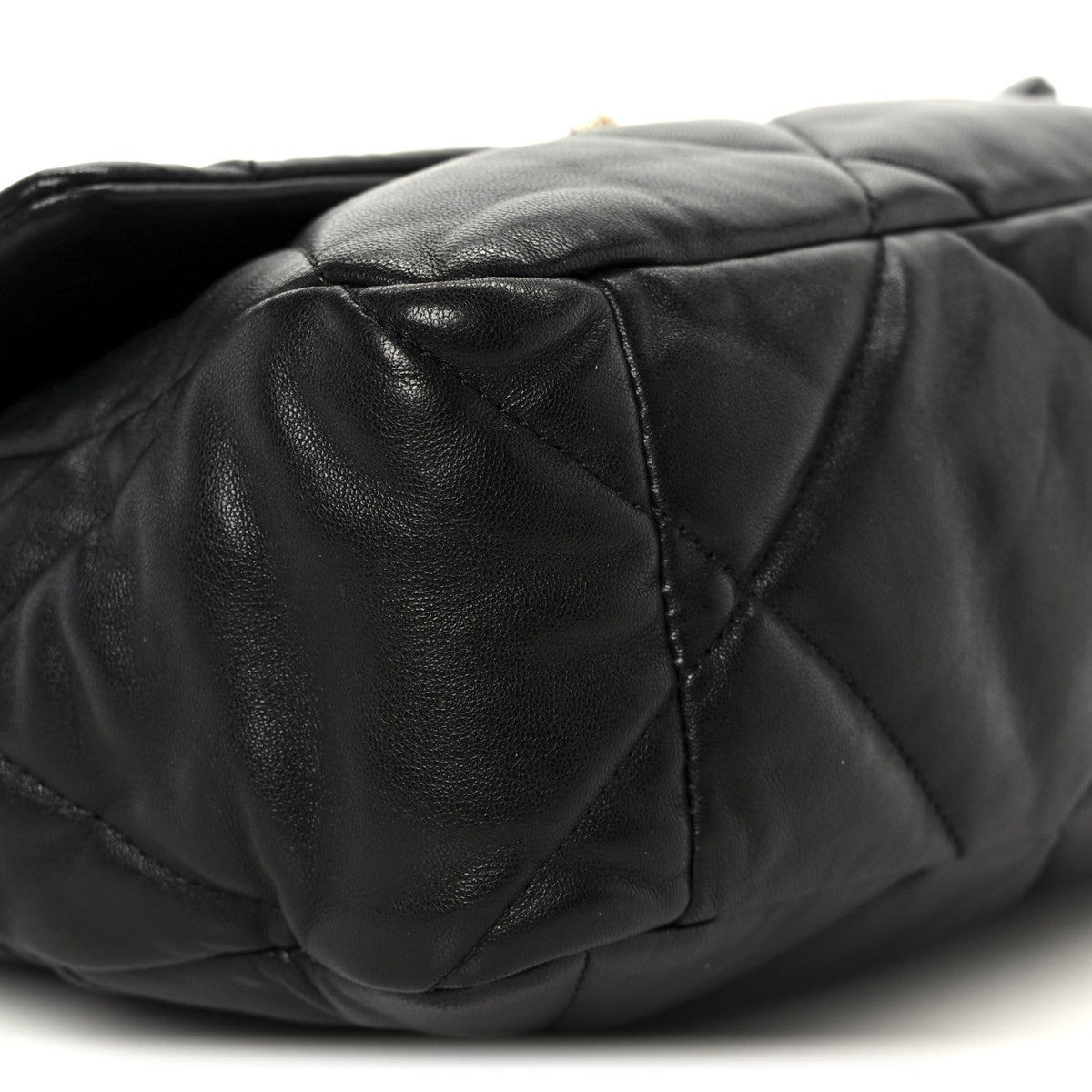 Lambskin Quilted Large Chanel 19 Flap Black