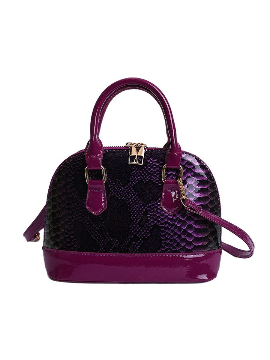 Victoria Snakeskin-patterned Leather Bag
