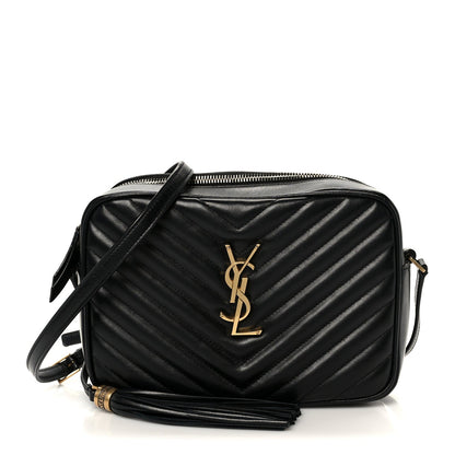 Calfskin Matelasse Monogram Lou Camera Bag Black