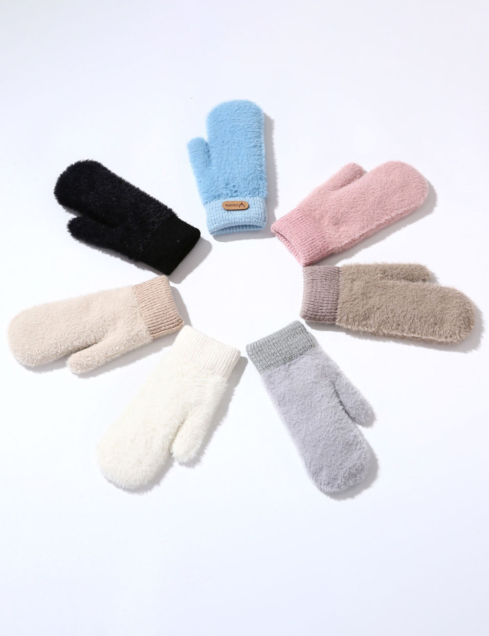 Winter Mittens Warm Fleece Cozy Knit Gloves