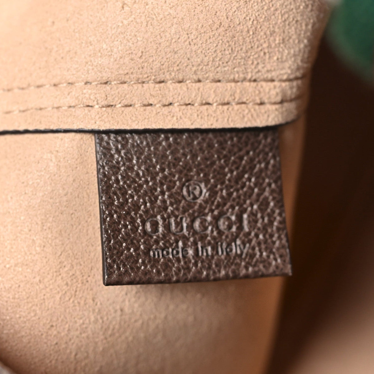 GG Supreme Monogram Web Ophidia Vertical Front Pocket Shopping Tote Brown