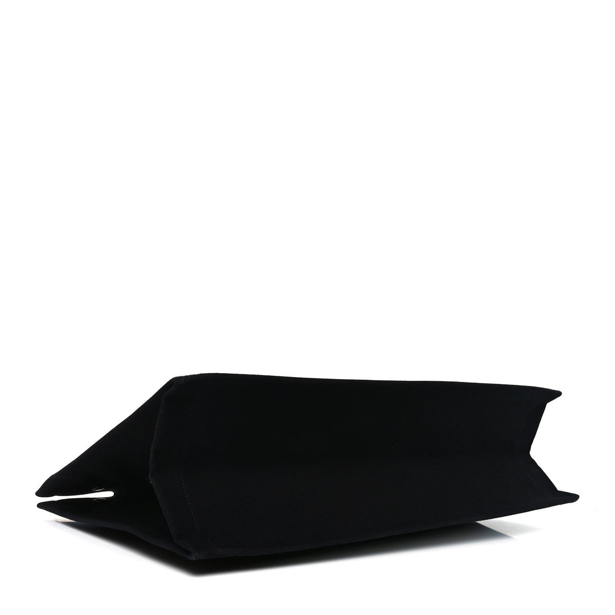 Linen Calfskin Rive Gauche Tote Black