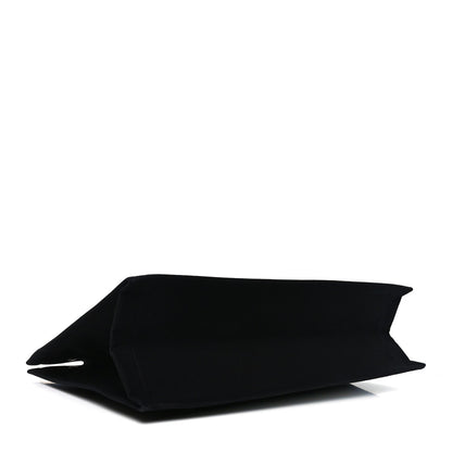 Linen Calfskin Rive Gauche Tote Black