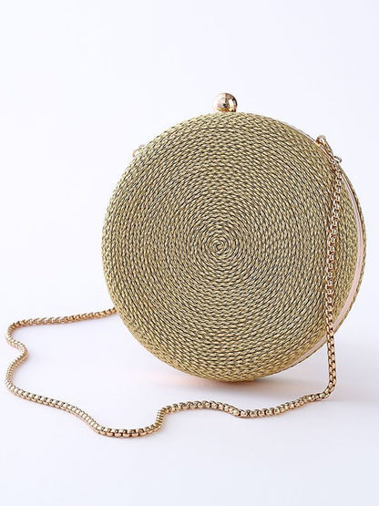 Gemma PU Woven Round Bag