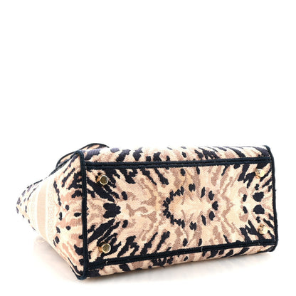 Canvas Embroidered Medium Tie And Dior Lady D-Lite Multicolor