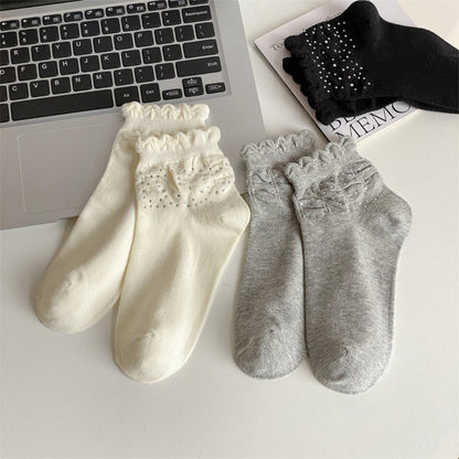 Rufia - Bubble Trim Solid Low-Cut Socks