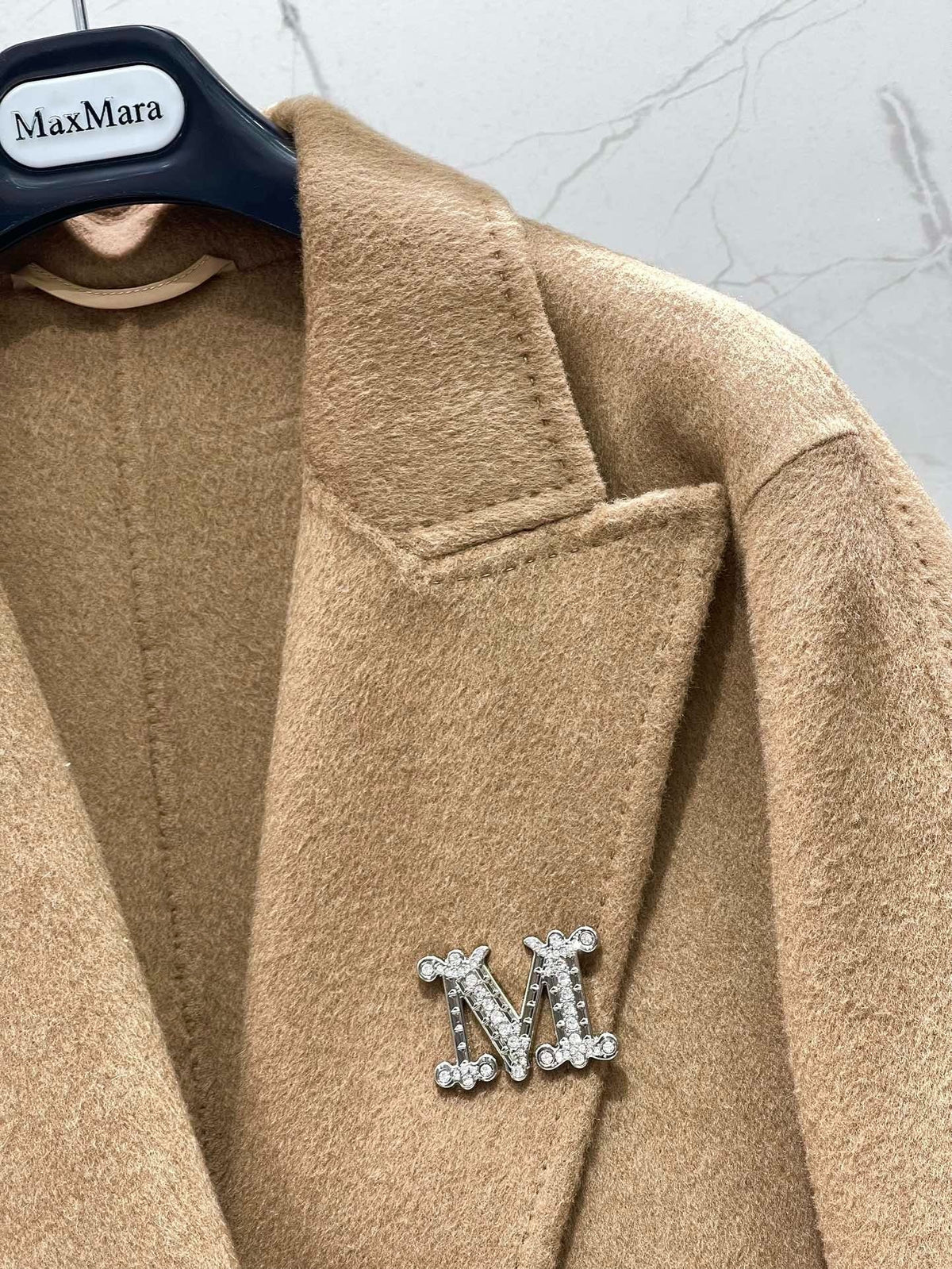 MAX MARA 25S KNITTED NOTCHED-COLLAR COAT 053