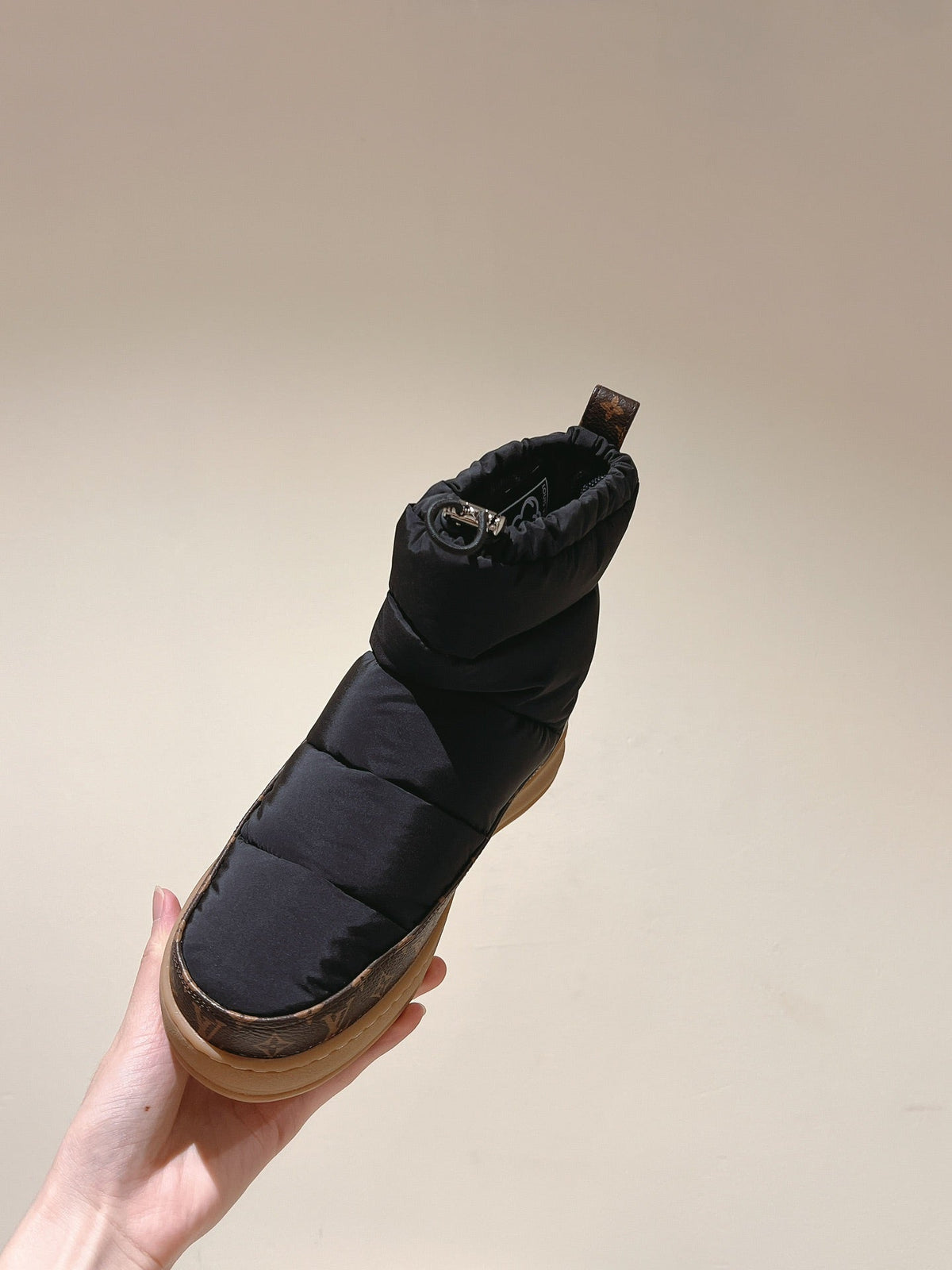 LV Cloud Ankle Boot Sneaker Black Nylon Monogram Canvas