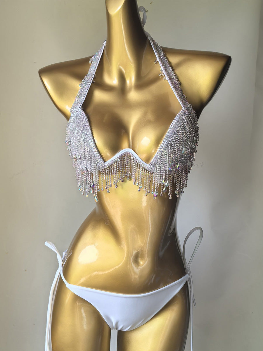 Alessia Rhinestone Tassel Bikini