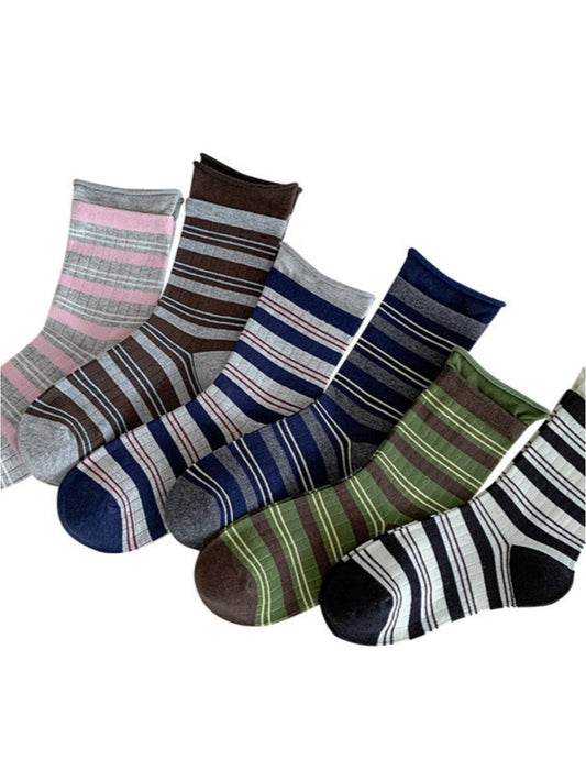 Rufia - Stripe Color-Block Mid-Calf Capsule Socks