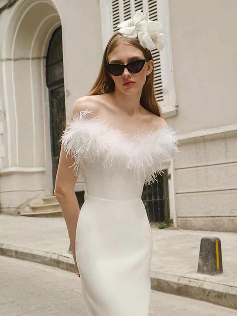 Vanessa Feather Bandage Maxi Dress