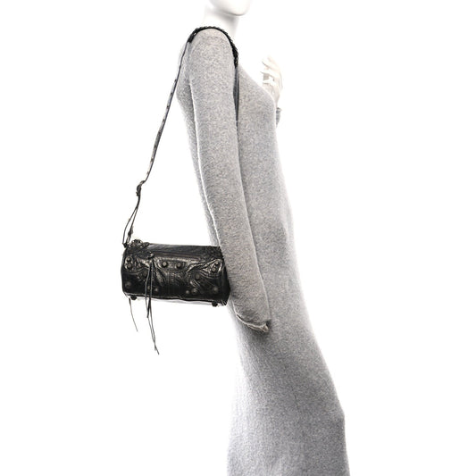 Agneau Arena Le Cagole Cylinder Bag Steel Grey