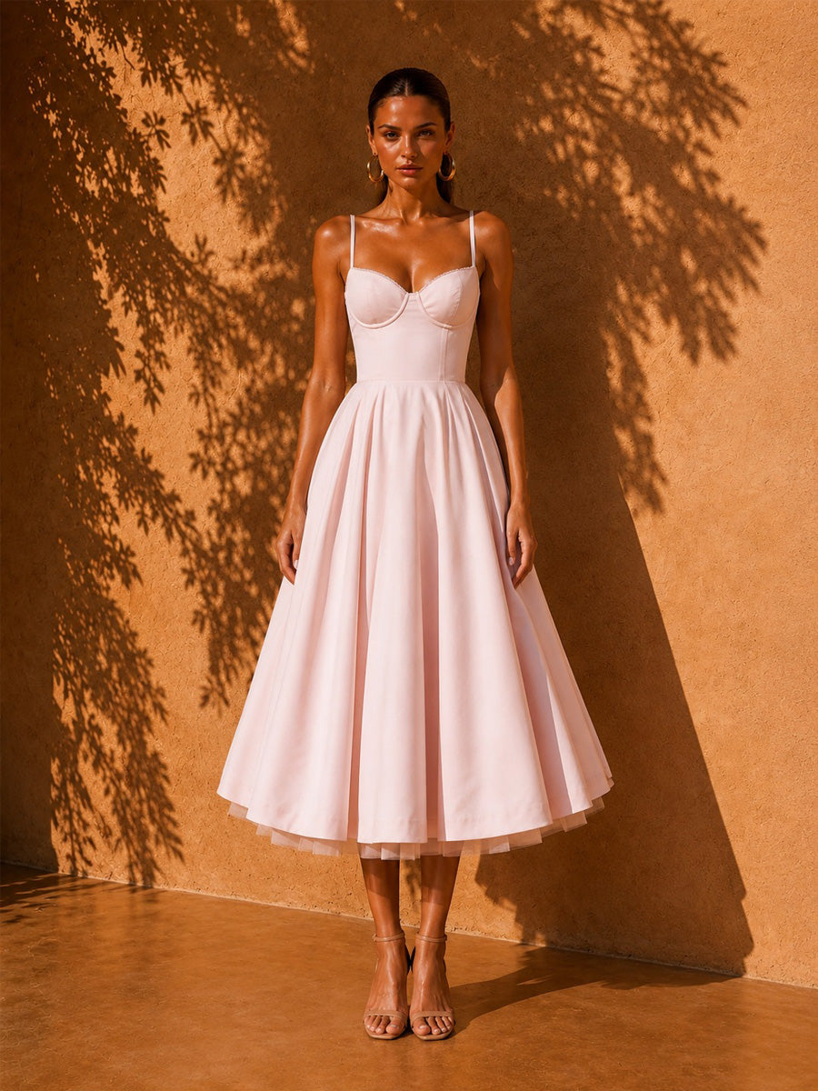 Hailey Elegant Strappy Midi Dress