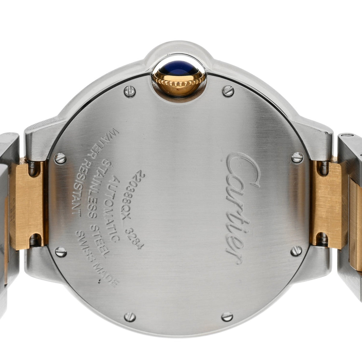Stainless Steel 18K Yellow Gold 36mm Ballon Bleu De Cartier Automatic Watch