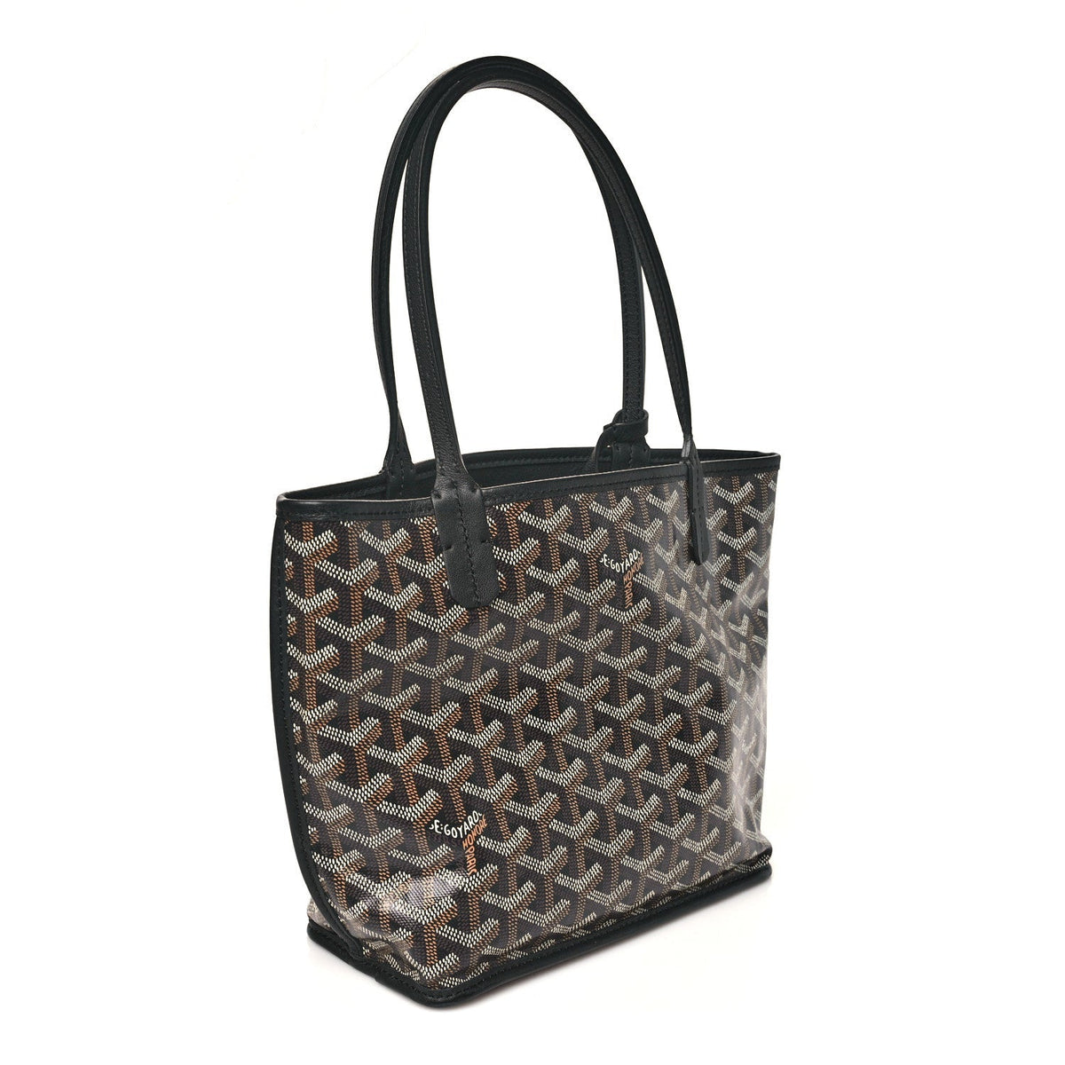 Goyardine Reversible Mini Anjou Black
