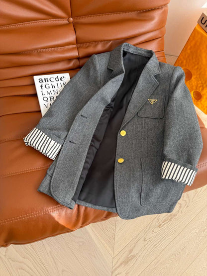 Prada 25 Suit Jacket Gray Wool