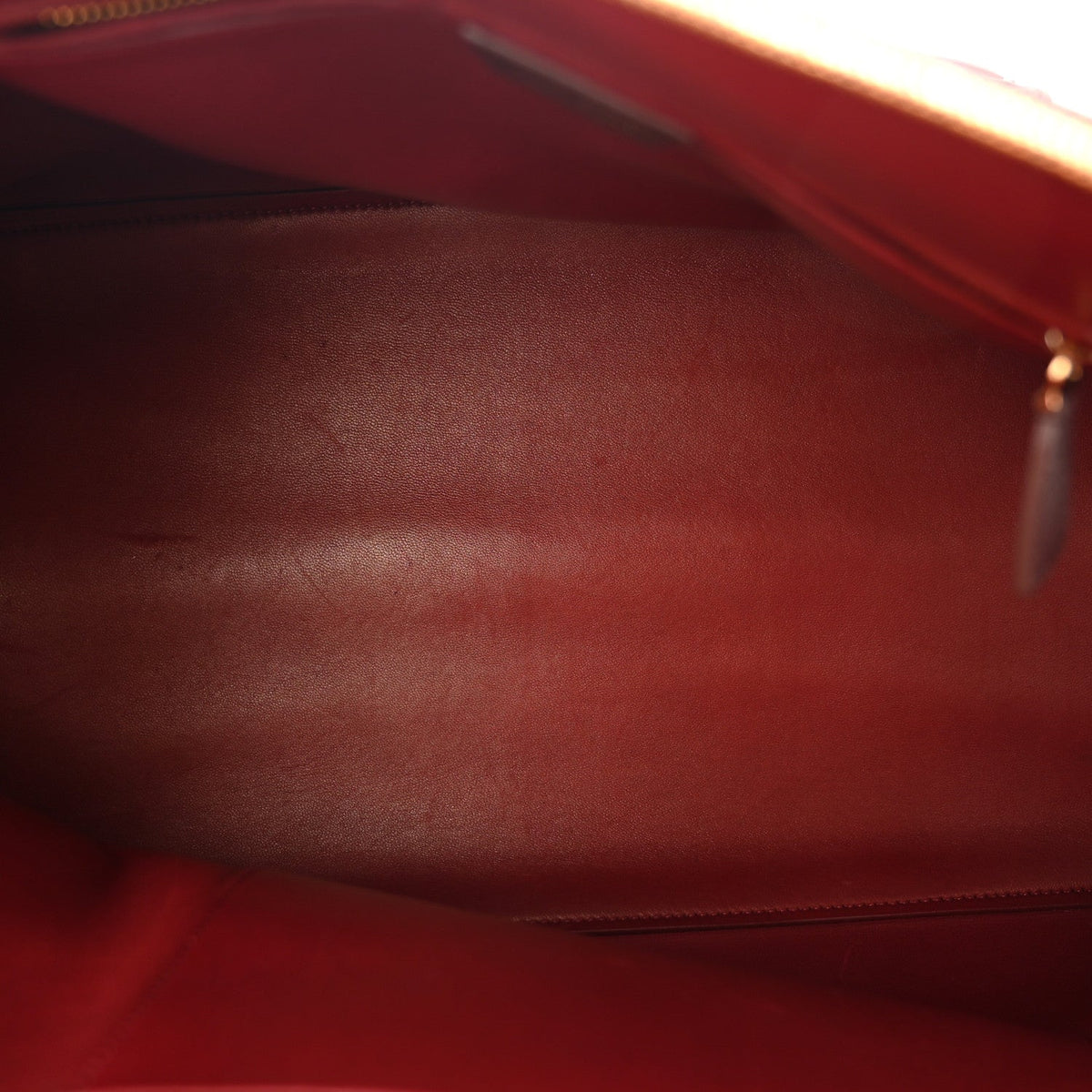 Polished Saddle Calfskin Large Devon Bag Burgundy