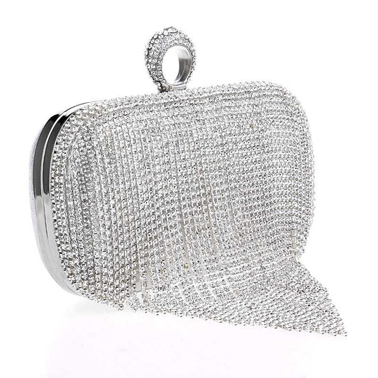 Rhinestone Tasseled Party Handbag