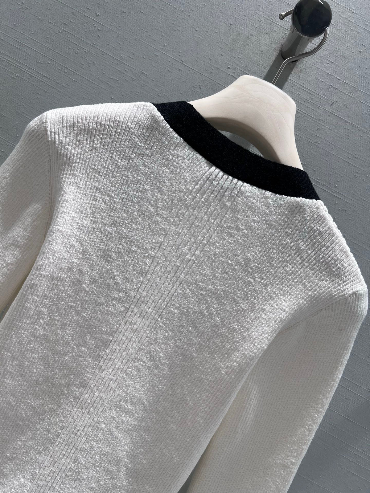 CC 26S Knit Cardigan White Linen Cotton 349016